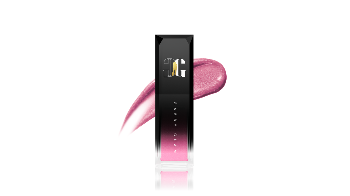 Soft pink lipgloss that is moisturizing, vegan and cruelty free.